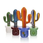 BSH15 Potted Wig-Wag Cactus Hand Pipe all colors