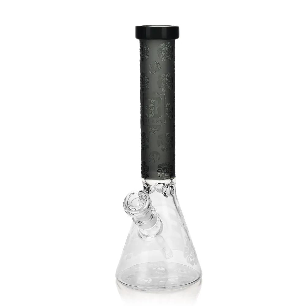 EG-06 EG Skull Flower Beaker in Transparent Black color