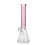 EG-06 EG Skull Flower Beaker in Transparent Pink color