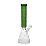 EG-06 EG Skull Flower Beaker in Transparent Green color