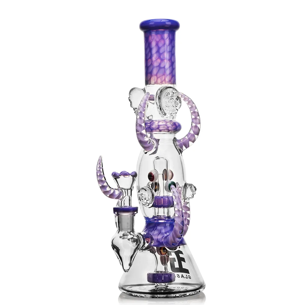 EG-100 Evil Skull Eyes Beaker Bong in purple color