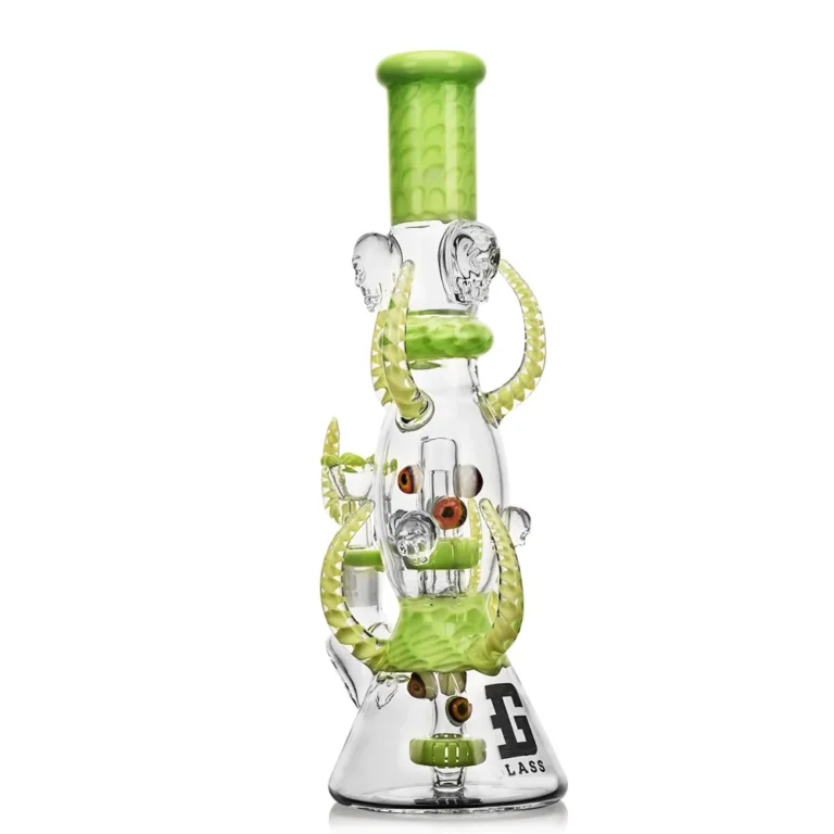 EG-100 Evil Skull Eyes Beaker Bong in green color