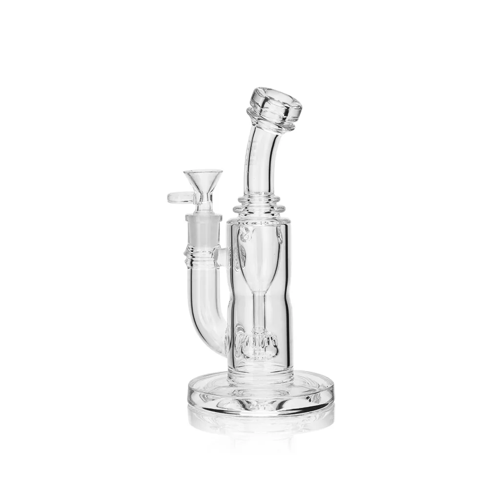 sideview of EG-101 Wholesale 8.3" Precision Glass Rig with Fixed Downstem