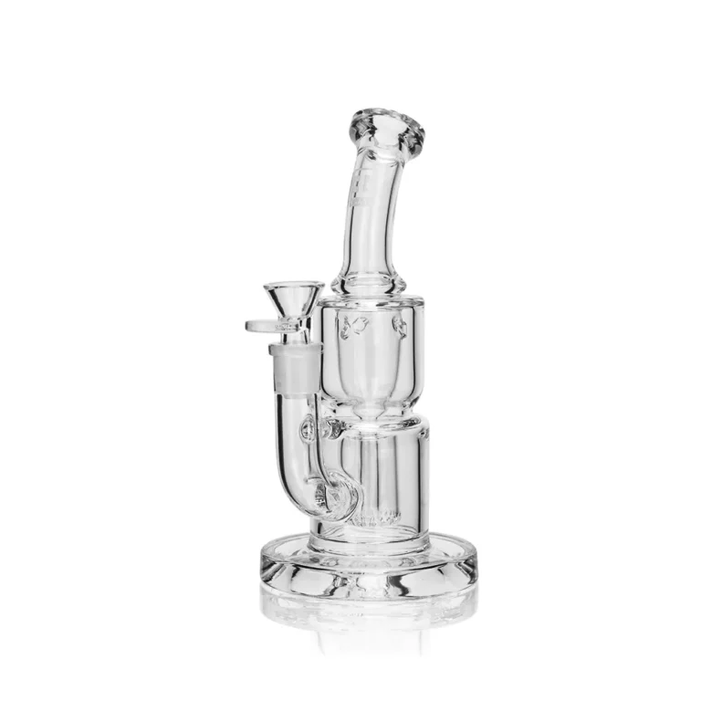 EG-107 8.4" Stacked Glass Rig — Clear Borosilicate, Bent Neck 2