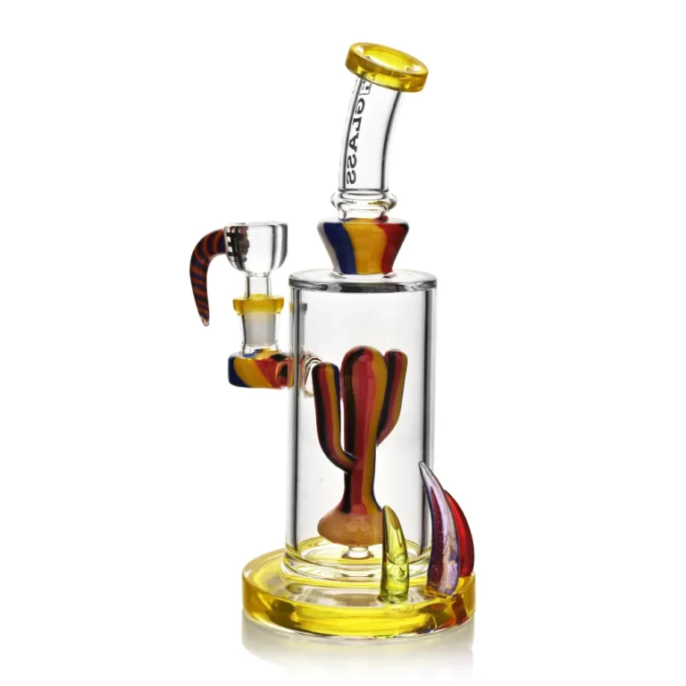 EG-14 EG Glass Cactus Dab Rig in yellow color