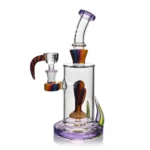 EG-14 EG Glass Cactus Dab Rig in purple color