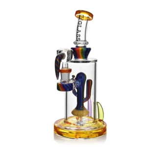 EG-14 EG Glass Cactus Dab Rig in amber color
