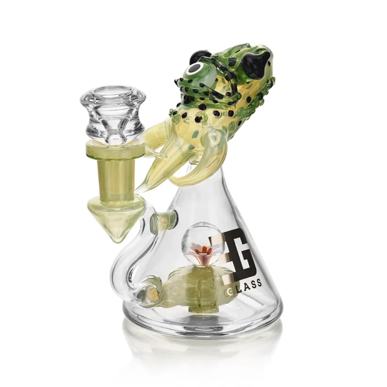 EG-64 5.7 Inch Big Eye Octopus Dab Rig in green color