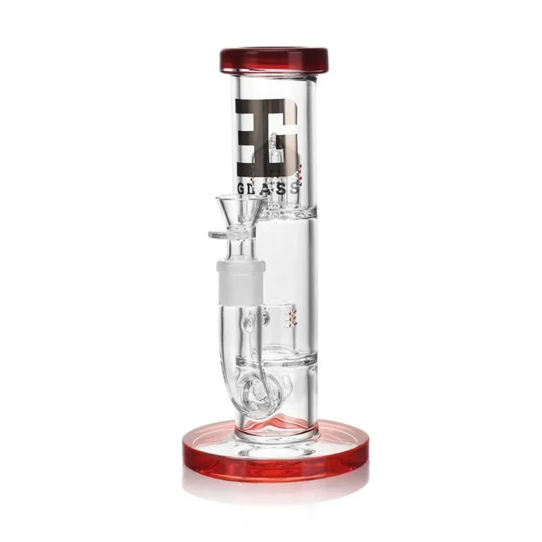 EG-66 EG Heavy Double Perc Straight Tube Bong in color option 3