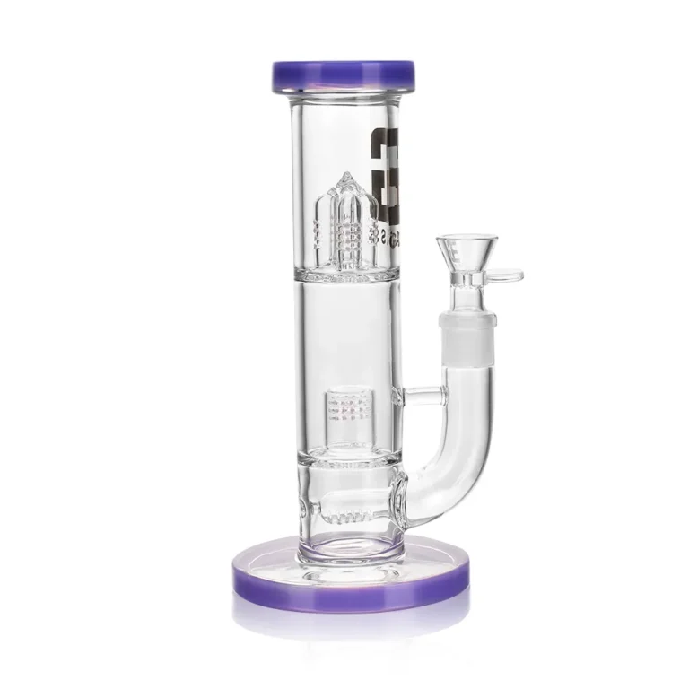 EG-66 EG Heavy Double Perc Straight Tube Bong in color option 4