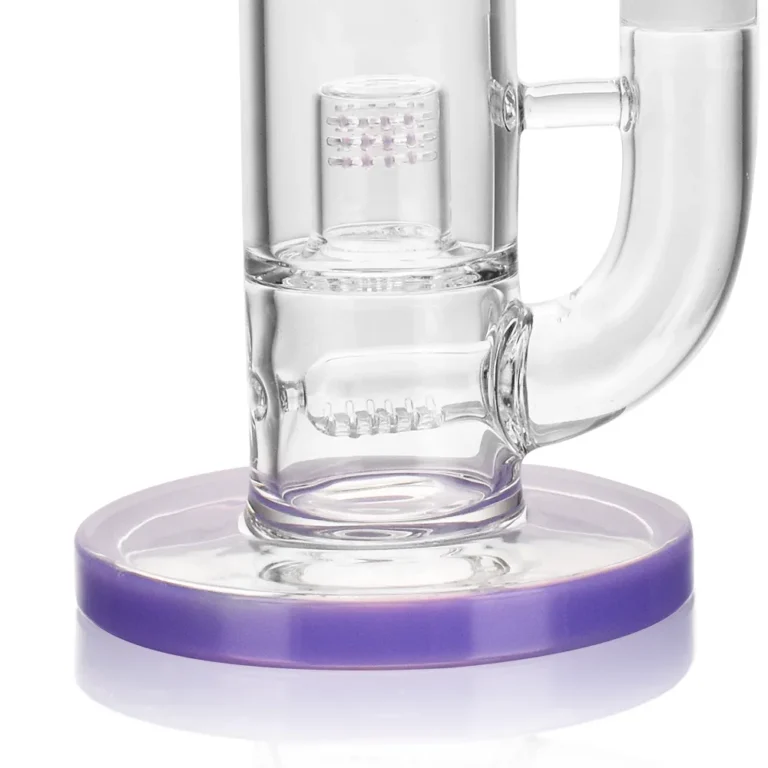 the perc of EG-66 EG Heavy Double Perc Straight Tube Bong