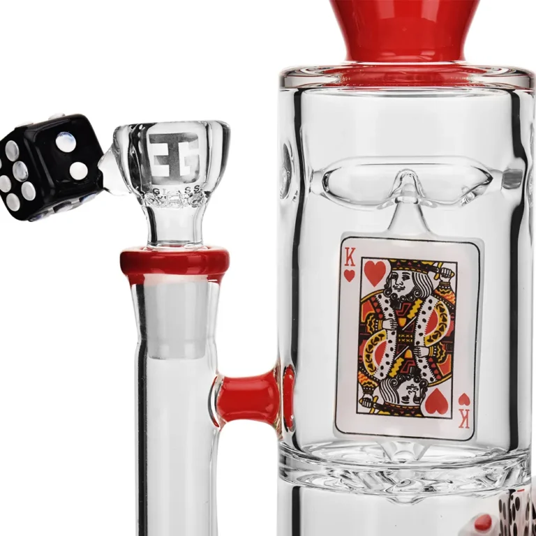 the poker decorations of EG-88 EG Spinning Poker Face Dab Rig