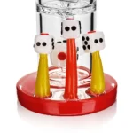 the dice decorations of EG-88 EG Spinning Poker Face Dab Rig