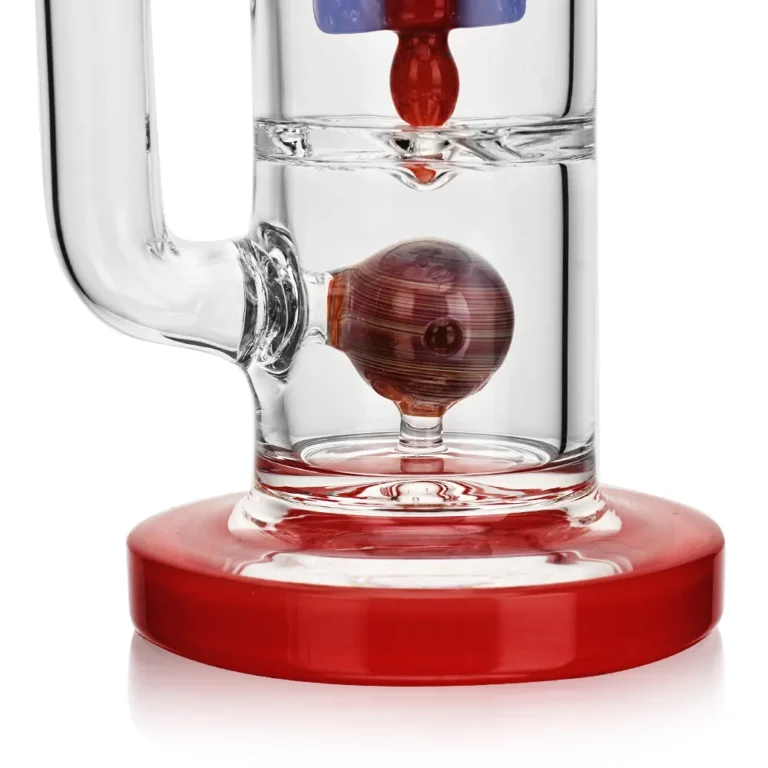 the perc of EG-89 EG Glass 10.5 Inch Spaceship Dab Rig