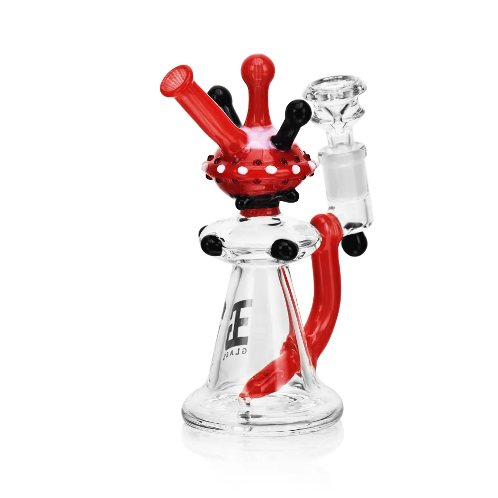 EG-96 EG Glass UFO Dab Rig in red color