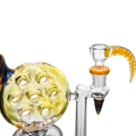 the glass bowl of EG-97 EG Swiss Perc Bent Neck Dab Rig