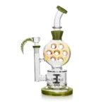 EG-99 EG Glass Classic Swiss Perc Dab Rig in green color