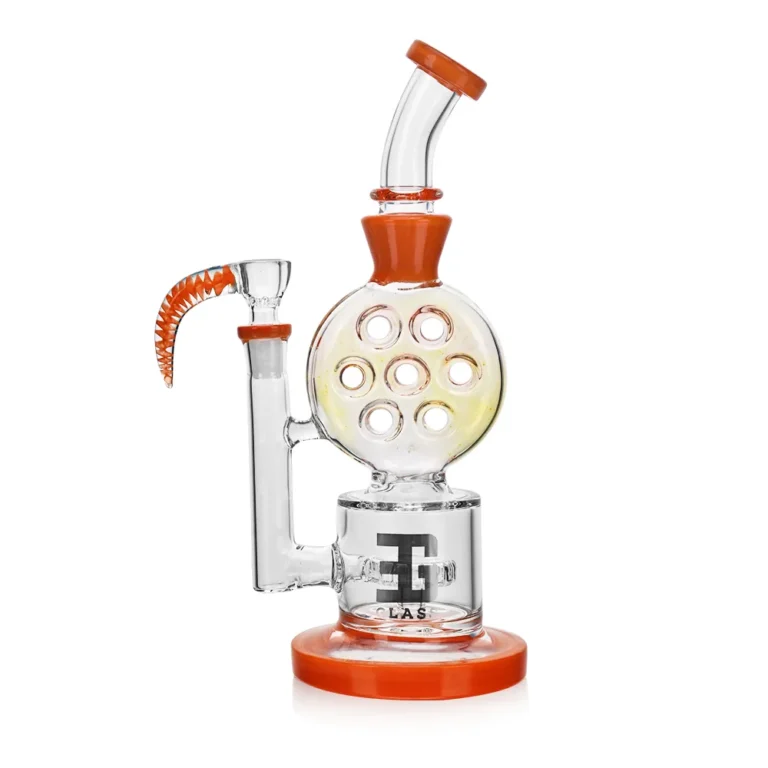 EG-99 EG Glass Classic Swiss Perc Dab Rig in orange color