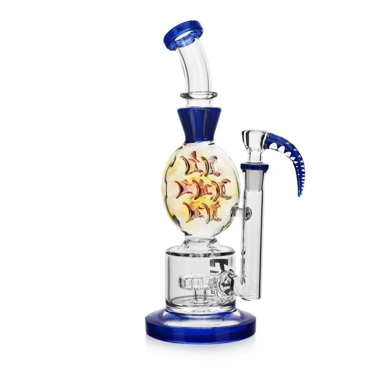 EG-99 EG Glass Classic Swiss Perc Dab Rig in blue color