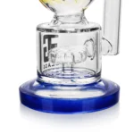 the perc of EG-99 EG Glass Classic Swiss Perc Dab Rig in blue color