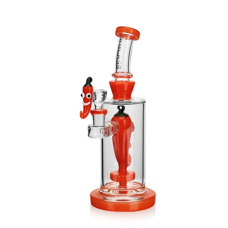 EG-92 EG Glass Spicy Chili Dab Rig in orange color
