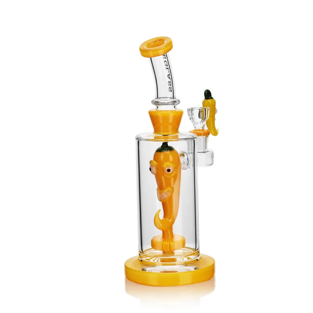 EG-92 EG Glass Spicy Chili Dab Rig in yellow color
