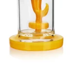 the perc of EG-92 EG Glass Spicy Chili Dab Rig in yellow color