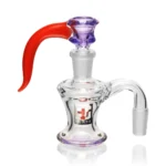 EGA33 Solid Horn Bowl Ash Catcher Set in purple color with red horn