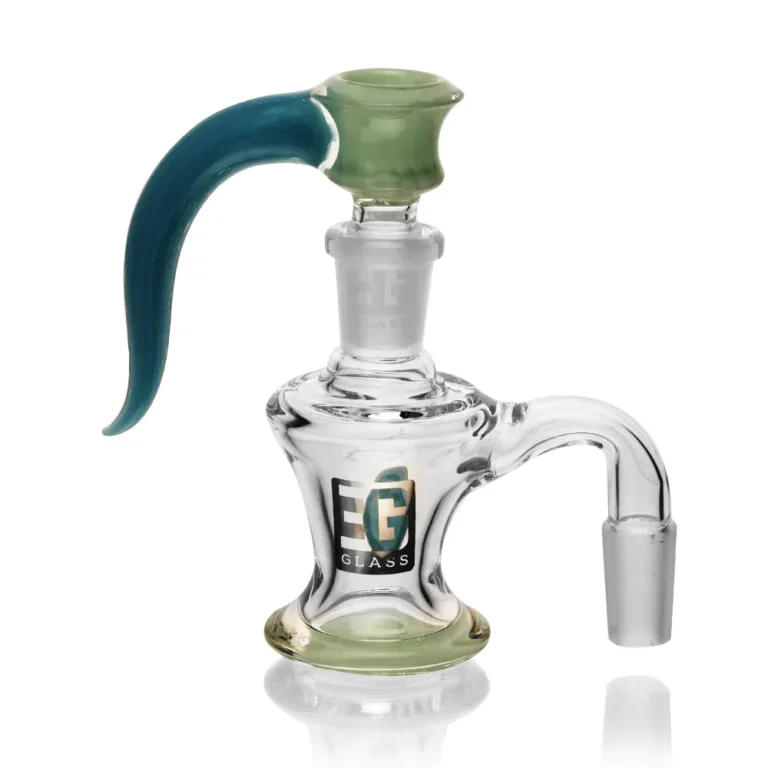 EGA33 Solid Horn Bowl Ash Catcher Set in green color with deep green horn