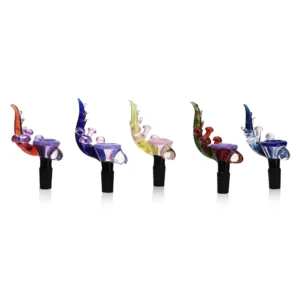 EGB43 EG Glass Pure Mushroom Handle Glass Bowl all colors