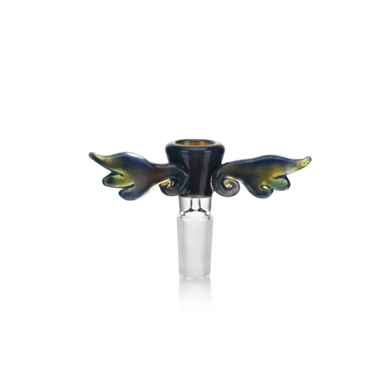 EGB48 EG Glass Angel Wings Glass Bowl in black color