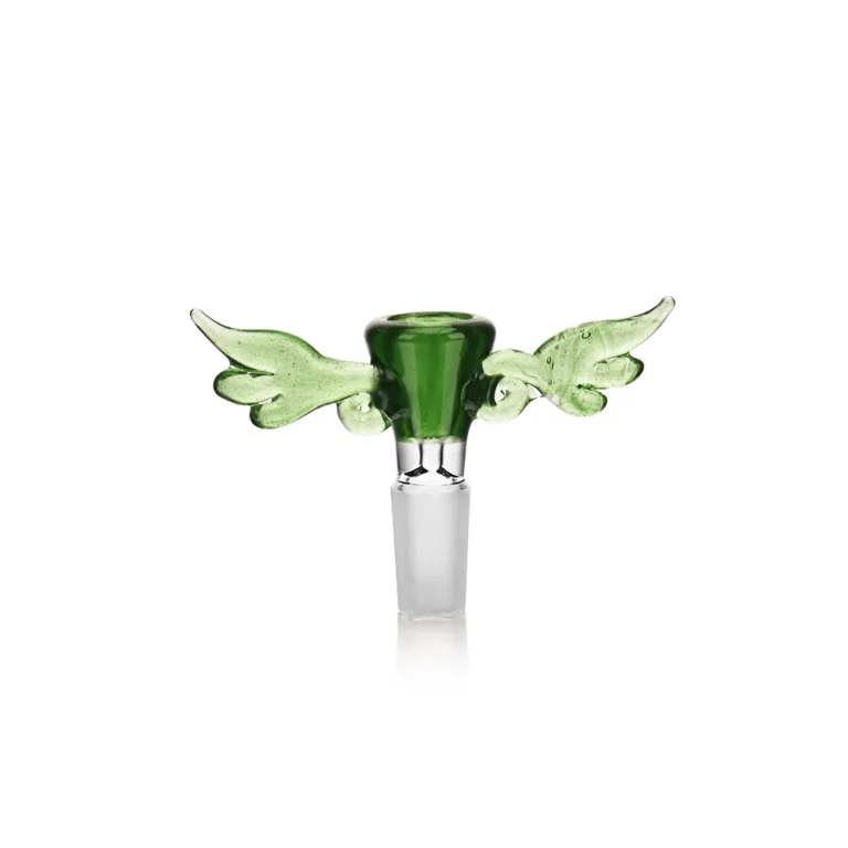 EGB48 EG Glass Angel Wings Glass Bowl in green color