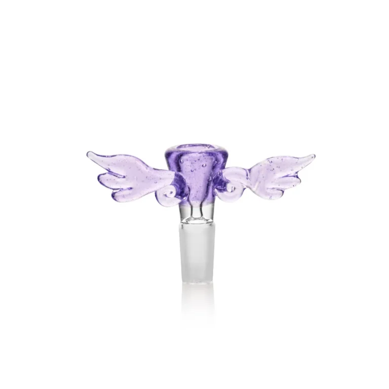 EGB48 EG Glass Angel Wings Glass Bowl in purple-blue color