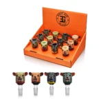 EGB51 EG Bear Fume Glass Bong Bowl all color options with display box