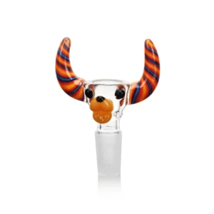 EGB52 Wig Wag Bull Glass Bowl in orange color