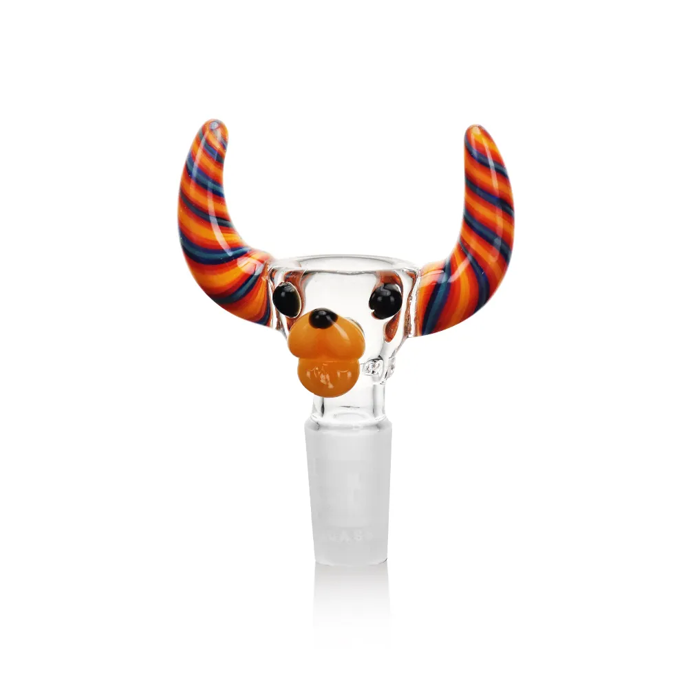 EGB52 Wig Wag Bull Glass Bowl in orange color