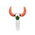 EGB52 Wig Wag Bull Glass Bowl in green color