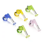 the back side of EGH30 Colorful Panda Glass Hammer Pipe all colors