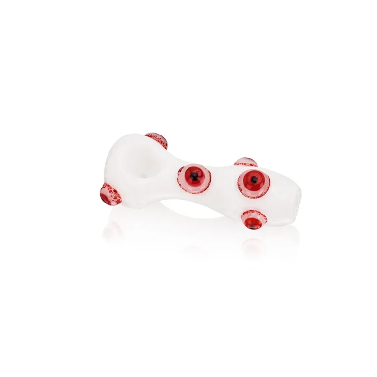 EGH34 EG Monster Solid Red Eyeballs Hand Pipe in color option 1