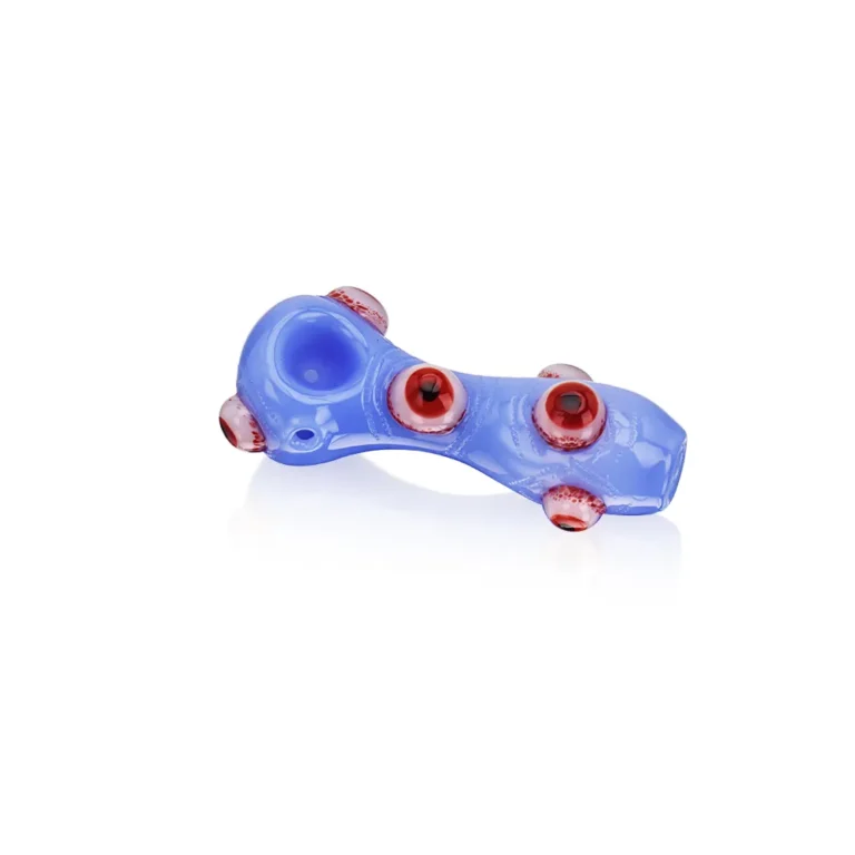 EGH34 EG Monster Solid Red Eyeballs Hand Pipe in color option 2