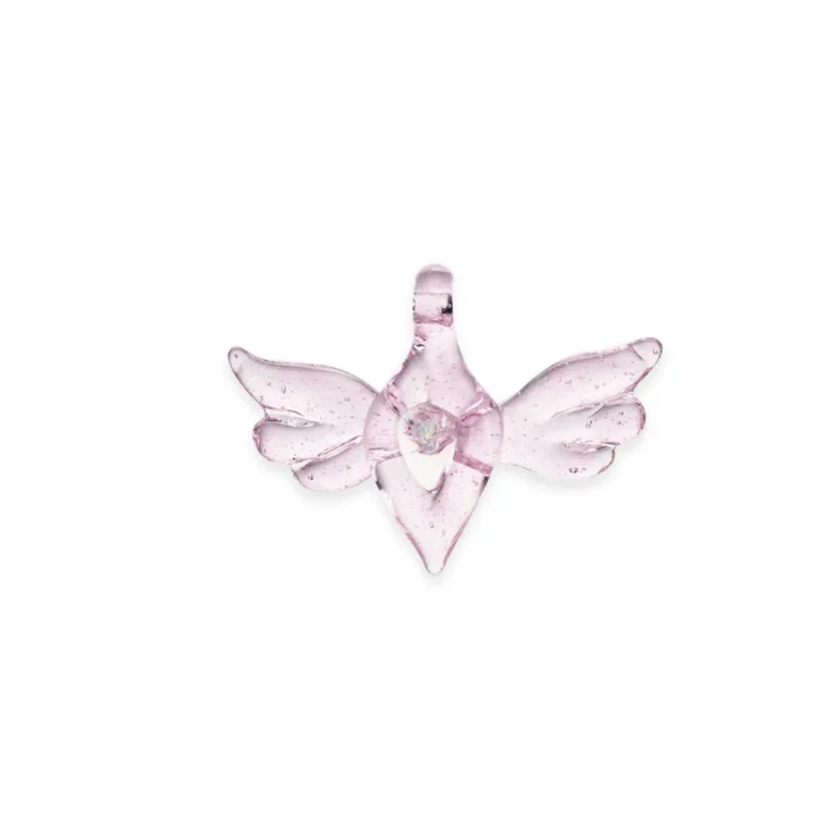 EGP01 EG Angel Wing Pendant Glass Accessory in pink color