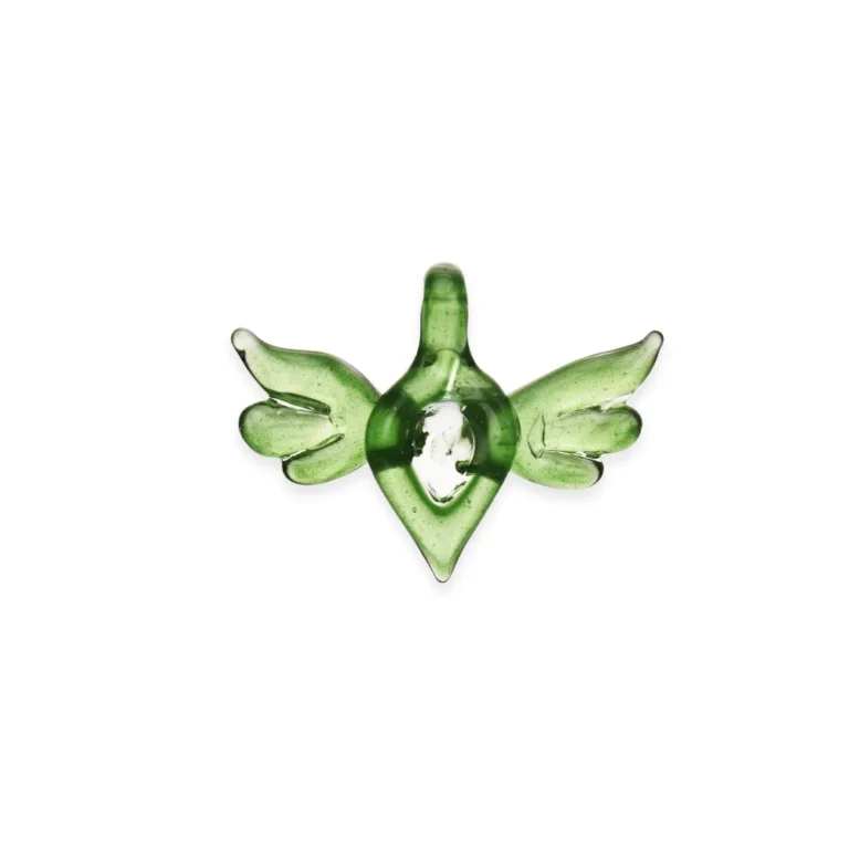 EGP01 EG Angel Wing Pendant Glass Accessory in green color
