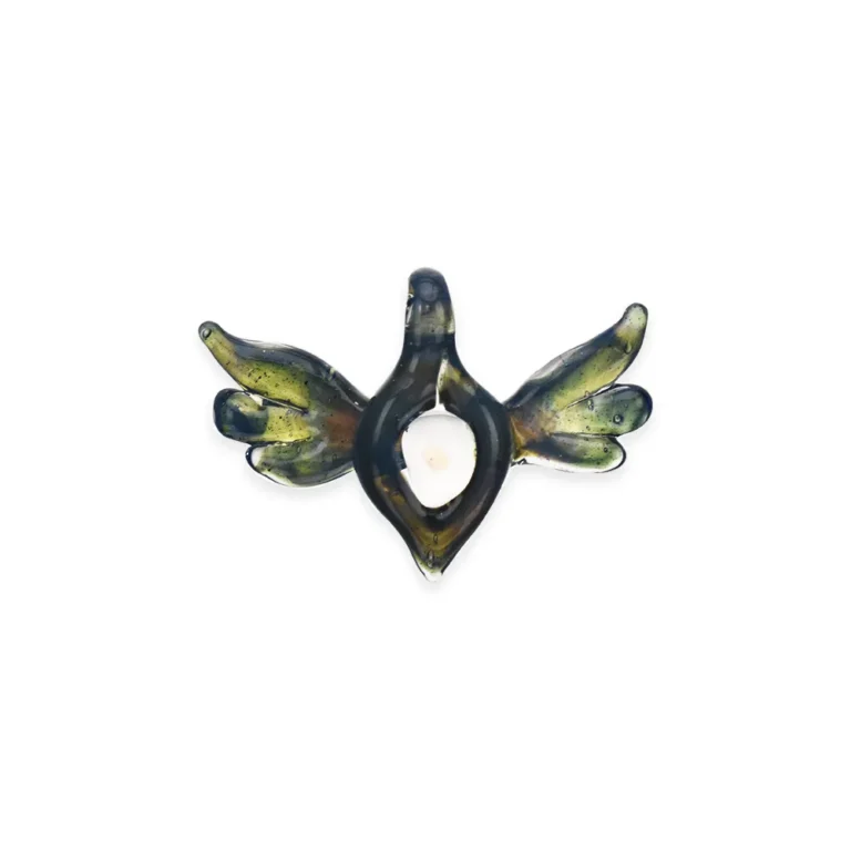 EGP01 EG Angel Wing Pendant Glass Accessory in black color