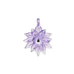EGP02 EG Whirling Flower Pendant Glass Accessory in purple blue color