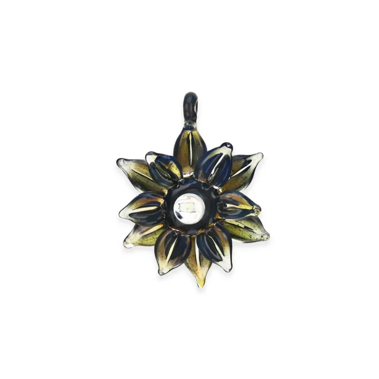 EGP02 EG Whirling Flower Pendant Glass Accessory in black color