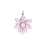 EGP02 EG Whirling Flower Pendant Glass Accessory in pink color