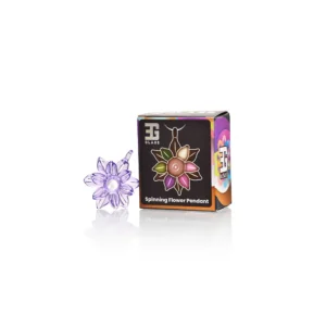 EGP02 EG Whirling Flower Pendant Glass Accessory in purple color with gift box packaging