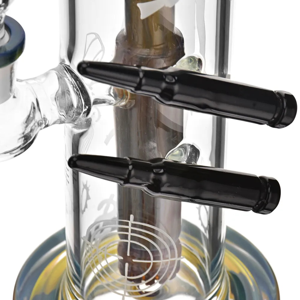 the dual bullet design of EG-37 EG Dual Bullet Perc Straight Tube Bong in color option 3