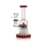 ES24797 EG Glass Mini Tree Perc Dab Rig in red color