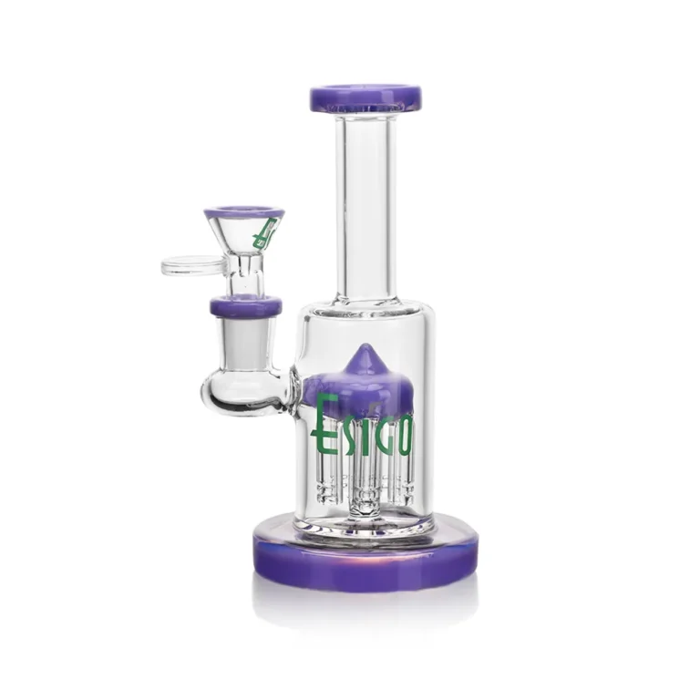 ES24797 EG Glass Mini Tree Perc Dab Rig in purple color